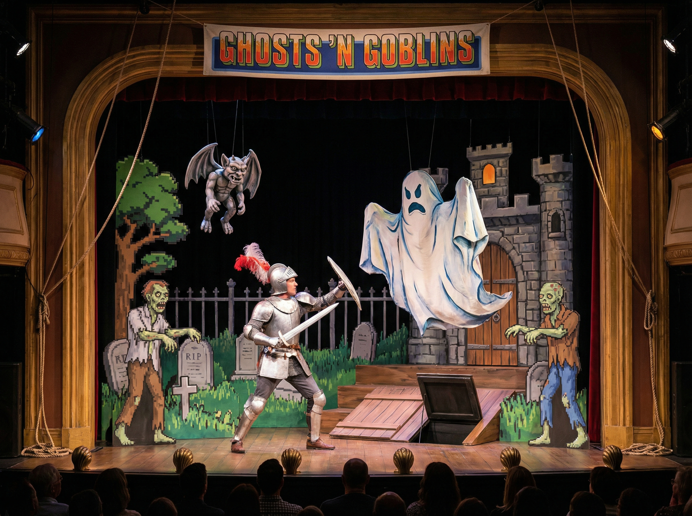 Seedance 2.0 video: Show me a scene from the game “Ghosts n Goblins” ...