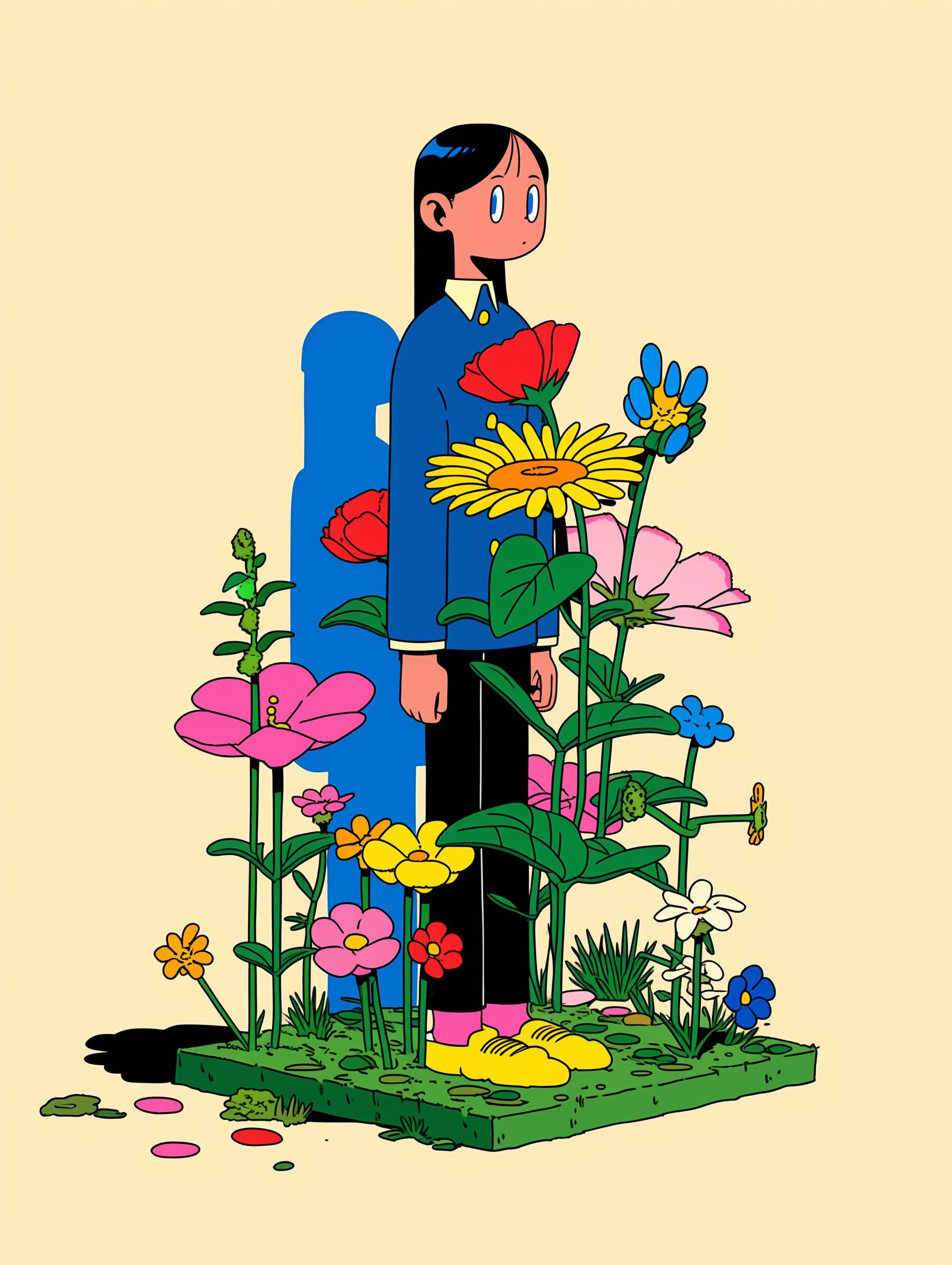 Seedance 2.0 video: Whimsical Floral Character Illustration