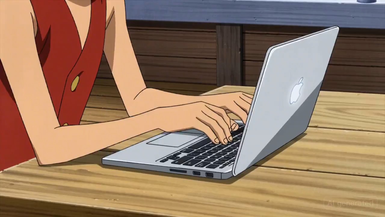 Seedance 2.0 video: luffy coding on a macbook on the Thousand Sunny